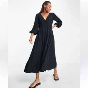 New Max Studio Black Midi Dress. Size Small